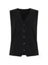 Issey Miyake Pleated V-neck Vest In Multi