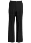 Issey Miyake Homme Plissé  Pleated Woven Trousers In Black