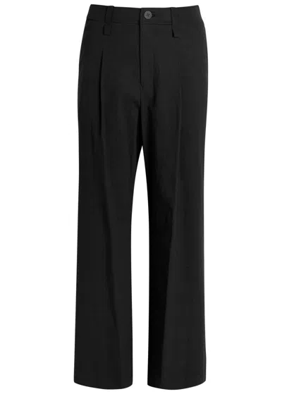 Issey Miyake Homme Plissé  Pleated Woven Trousers In Black