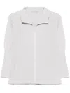 Issey Miyake Ribbed Texture Longline Zippered Shirt