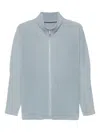 Issey Miyake Pleated High Collar Zipped Jacket