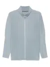 Issey Miyake Pleated High Collar Zipped Jacket