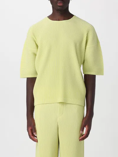 Issey Miyake Homme Plisse'  Polo Shirt Men Color Yellow In Green