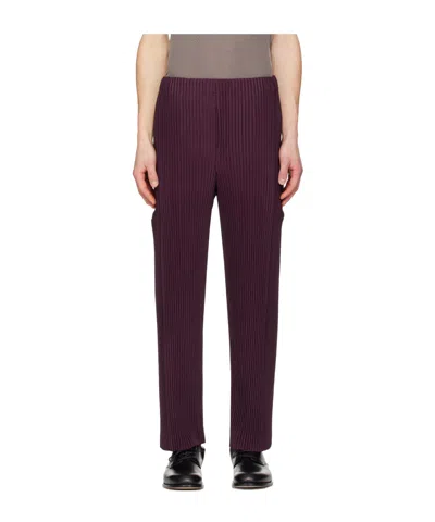 Issey Miyake Pleated Trousers In Purple