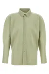 Issey Miyake Homme Plisse'  Sage Green Polyester Shirt In Green