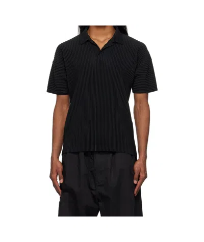 ISSEY MIYAKE HOMME PLISSÉ ISSEY MIYAKE SHORT-SLEEVED PLEATED POLO SHIRT