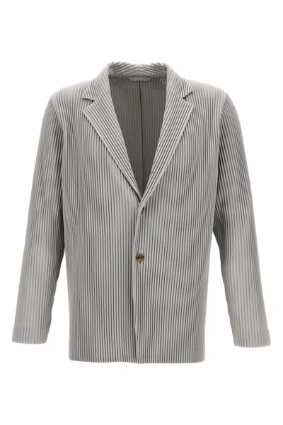 ISSEY MIYAKE HOMME PLISSE' ISSEY MIYAKE SINGLE-BREASTED PLEATED BLAZER