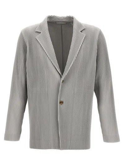 ISSEY MIYAKE HOMME PLISSÉ ISSEY MIYAKE SINGLE-BREASTED PLEATED BLAZER