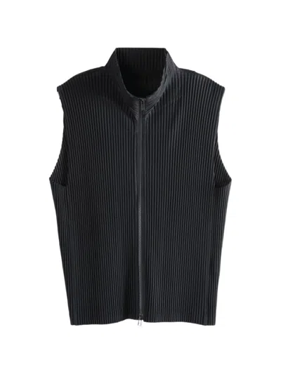 Issey Miyake Homme Plisse'  Sleeveless Top In Black