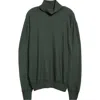 Issey Miyake Homme Plissé  Smooth Wool Turtleneck Sweater In Khaki