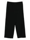 Issey Miyake Straight-leg Trousers With Pleated Texture And Elasticated Waistband In Black
