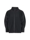 Issey Miyake Pleated Zip-front Shirt Jacket In Black