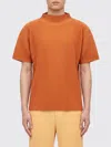 Issey Miyake Homme Plisse'  Pleated Polyester T-shirt In Orange