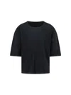 Issey Miyake Pleated Detail T-shirt In Black