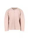 Issey Miyake Pleated Long Sleeves T-shirt In Pink