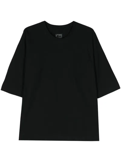 Issey Miyake Release Cotton T-shirt In Black