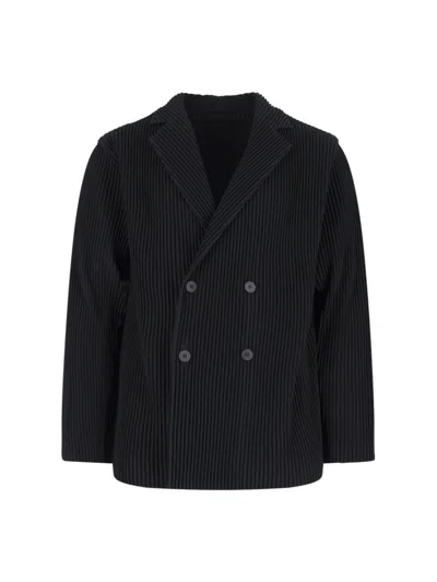 Issey Miyake Homme Plissé  "tailored Pleats 1" Blazer – Black