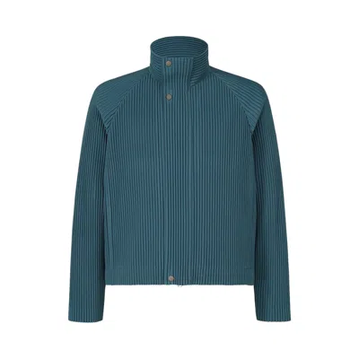 Pre-owned Issey Miyake Homme Plissé  Tailored Pleats 1 Blouson 'shadow Blue' | Men's Size 3