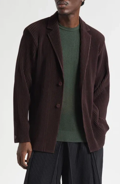 Issey Miyake Homme Plissé  Tailored Pleats 2 Sport Coat In Brown