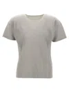 Issey Miyake Textured Pleated T-shirt With Crew Neck In Gray