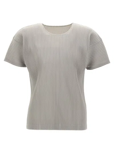 ISSEY MIYAKE HOMME PLISSÉ ISSEY MIYAKE TEXTURED PLEATED T-SHIRT WITH CREW NECK