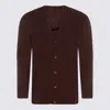 Issey Miyake Long Sleeve Ribbed Cardigan V-neck In Multi