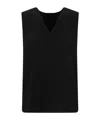 Issey Miyake Homme Plissé  V-neck Pleated Vest In Black