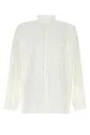 Issey Miyake Poplin Shirt With Chest Pocket And Mandarin Collar In White