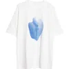 Issey Miyake Pattern Printed T-shirt In White/blue
