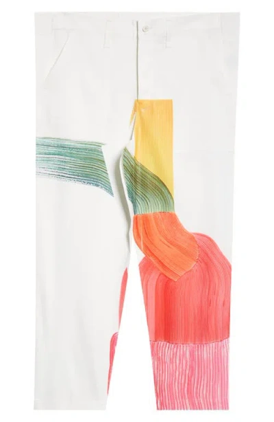 Issey Miyake Homme Plissé  X Ronan Bouroullec Drawing Press Trousers In Pink X Red