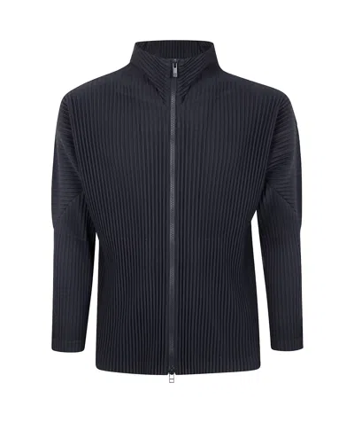 Issey Miyake Zip Up Cardigan In Black
