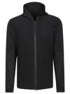 Issey Miyake Ribbed Texture Hooded Zip-up Sweater In Black