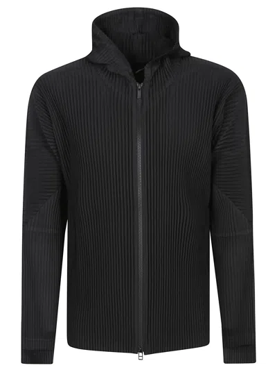 Issey Miyake Zipped Hoodie In Black