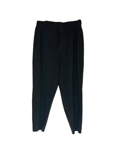 Pre-owned Issey Miyake Homme Plissé Pleated Trousers In Black