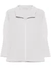 Issey Miyake Ribbed Texture Longline Zippered Shirt