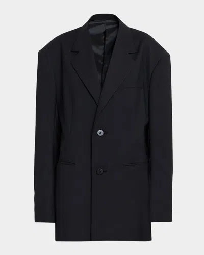 Issey Miyake Honest Ensemble Wool-blend Jacket In Black