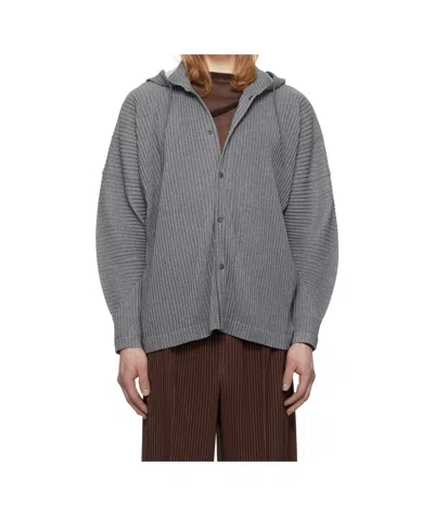 ISSEY MIYAKE PLEATED HOODED JACKET