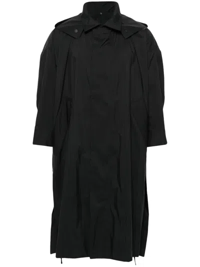 Pre-owned Issey Miyake Hooded Lightweight Coat In Black