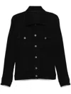 Issey Miyake Wool Like Light Collared Blouson In Black  