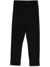 Issey Miyake Pleated Trousers With Concealed Button Fastening And Elasticated Waistband In Black