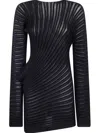 Issey Miyake Stream Top In Black  