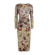 Issey Miyake Multicolor Interplanetary Midi Dress In Beige
