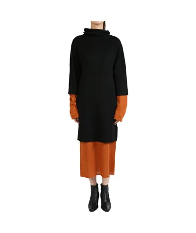 Issey Miyake Black Interplay Midi Dress In 17 Black Hued