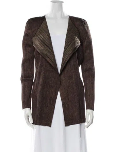 Pre-owned Issey Miyake Jacket In Brown
