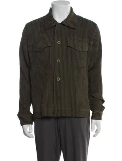 Pre-owned Issey Miyake Jacket In Green