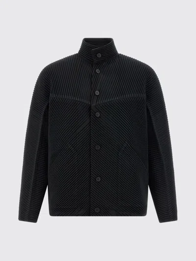 ISSEY MIYAKE JACKET HOMME PLISSE' ISSEY MIYAKE MEN COLOR BLACK,H65579002