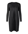 Issey Miyake January Pleated Coat In Black