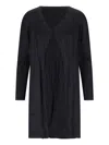 Issey Miyake January Pleated Coat In Black