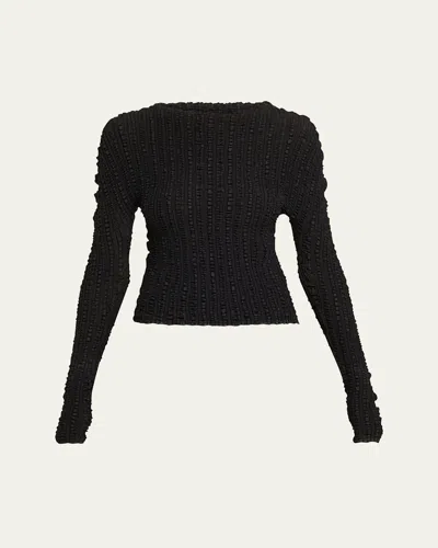 Issey Miyake Jellyfish Pleats Long-sleeve Top