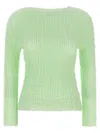 Issey Miyake Jellyfish Pleats Sweater In Green